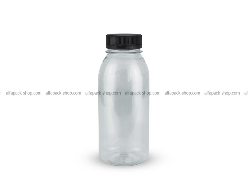 Пляшка 0,3 л прозора 38 мм горловина + кришка